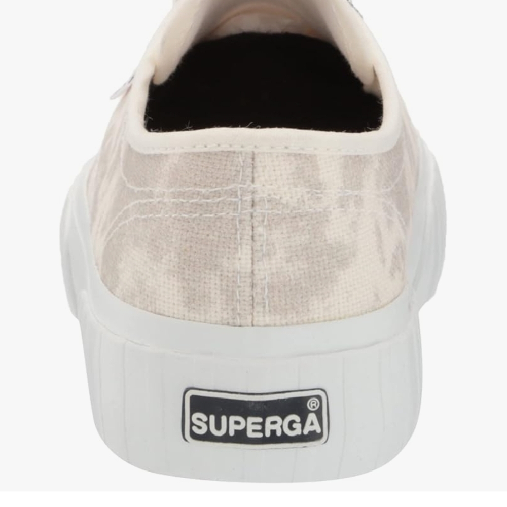 Superga Women’s Cream Tie-Dye Platform Canvas Sneaker - Picture 3 of 3